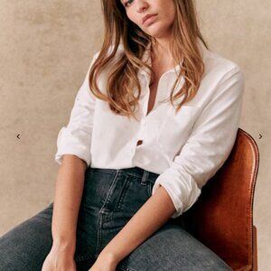 Sézane white tomboy shirt